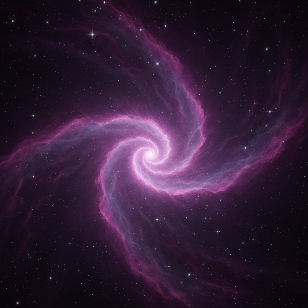 Violet nebula generated with Slika AI
